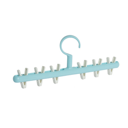 Clothes Rack One-Shaped Drying Hanging Socks Underwear Artifact Household Baby Clothes Rack Multi-Clip Balcony Windproof Sock Drying Rack