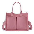 Canvas briefcase/ pink