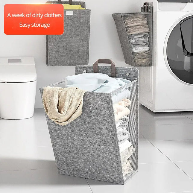 Dirty Clothes Basket Foldable Home Dormitory Dormitory Multifunctional Organization Storage Wall Hanging Basket