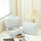 Blue background with small flowers / 3pcs (large + medium + small)
