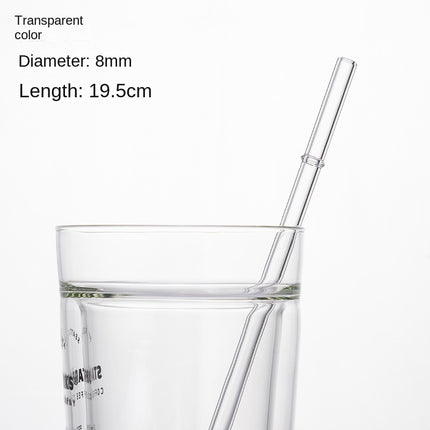 Eco-Friendly High Borosilicate Glass Straw Durable Heat-Resistant Starbucks Kids Straw 27cm Customized
