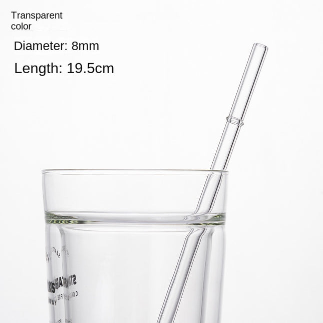 Eco-Friendly High Borosilicate Glass Straw Durable Heat-Resistant Starbucks Kids Straw 27cm Customized