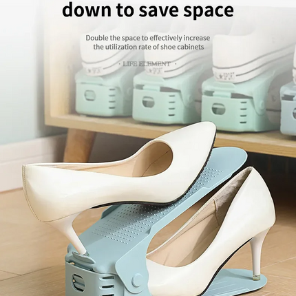 6PCS Ultra-high Quality Adjustable Shoe Rack Organizer Shoe Slot Space Saver Double-layer Shoe Rack Organization Shoes Storage