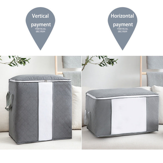 Household Visual Non Woven Clothing Storage Bag Large Capacity Quilt Pillow Clothes Packaging Bag Moving Luggage Bag