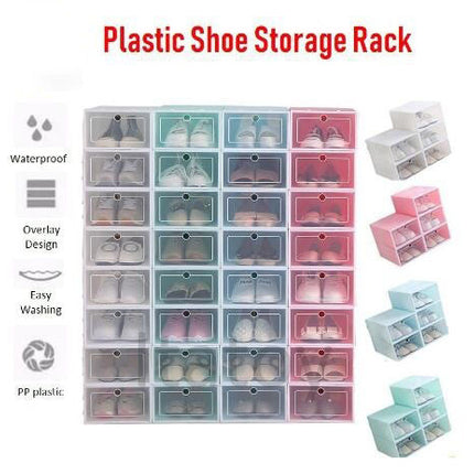 Thickened Transparent Shoe Box Plastic Shoe Box Shoe Storage Artifact Shoe Storage Box Shoe Box Flip Drawer Shoe Box