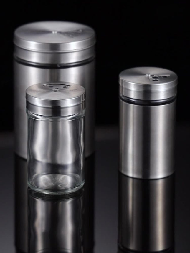 Bote de condimentos para el hogar de acero inoxidable 304, herramienta para barbacoa, botella para pimienta, condimentos multiusos