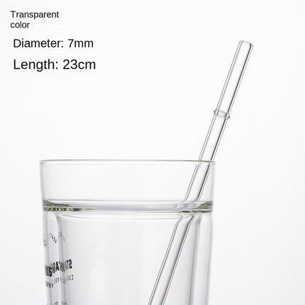 Eco-Friendly High Borosilicate Glass Straw Durable Heat-Resistant Starbucks Kids Straw 27cm Customized