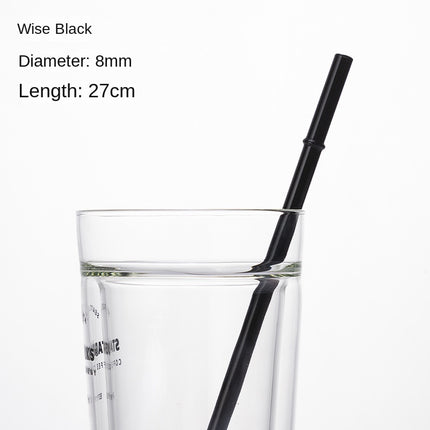 Eco-Friendly High Borosilicate Glass Straw Durable Heat-Resistant Starbucks Kids Straw 27cm Customized