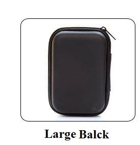 Estuche Rígido para auriculares, cables, Cargador, monedas y tarjeta SD