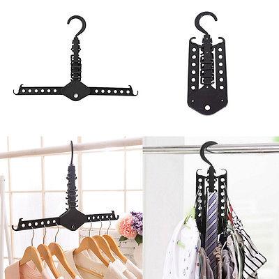 Magic Multi-Functional Dual Hanger Folding Clothes Hanger Clothing Drying Rack