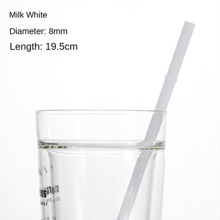 Eco-Friendly High Borosilicate Glass Straw Durable Heat-Resistant Starbucks Kids Straw 27cm Customized