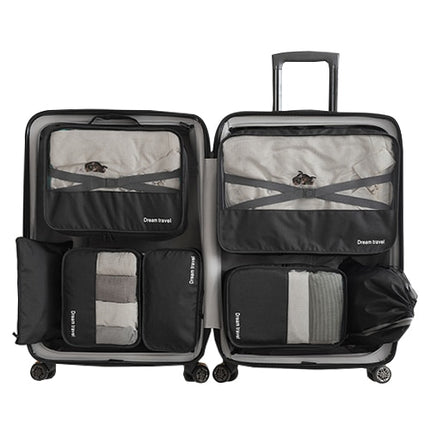 Sistema de Bolsa de Viaje Impermeable Duradero 7 Piezas Un Set de Cubos de Empaque Unisex Clasificación de Ropa Gran Capacidad de Bolsa Ordenada