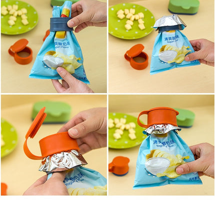 3PC/LOT Bolsa de almacenamiento de alimentos Bolsa de sellado de bocadillos tapa mágica tapa dispositivo de sellado multifuncional cubierta de sellado