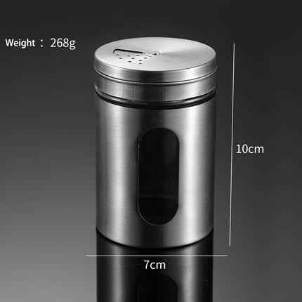 Bote de condimentos para el hogar de acero inoxidable 304, herramienta para barbacoa, botella para pimienta, condimentos multiusos