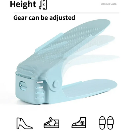 6PCS Ultra-high Quality Adjustable Shoe Rack Organizer Shoe Slot Space Saver Double-layer Shoe Rack Organization Shoes Storage