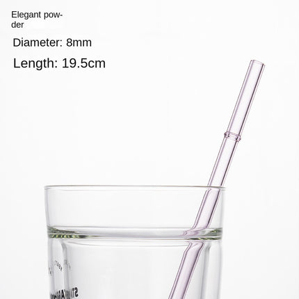 Eco-Friendly High Borosilicate Glass Straw Durable Heat-Resistant Starbucks Kids Straw 27cm Customized