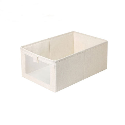 Visible foldable clothes storage box home wardrobe clothing storage box