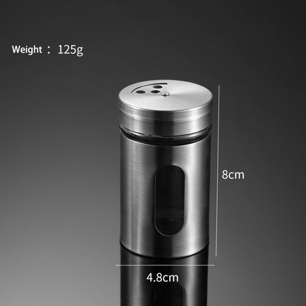 Bote de condimentos para el hogar de acero inoxidable 304, herramienta para barbacoa, botella para pimienta, condimentos multiusos