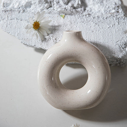 Jarrón decoración estilo nórdico de cerámica