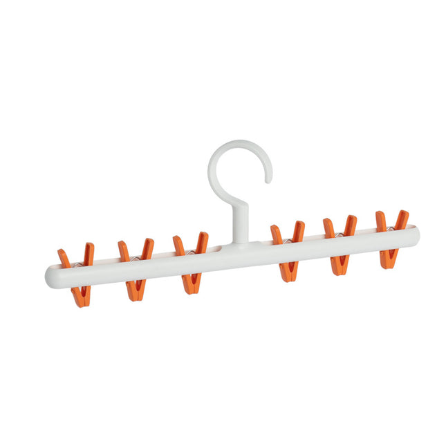 Clothes Rack One-Shaped Drying Hanging Socks Underwear Artifact Household Baby Clothes Rack Multi-Clip Balcony Windproof Sock Drying Rack