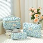 Dark blue floral / 3pcs (large + medium + small)